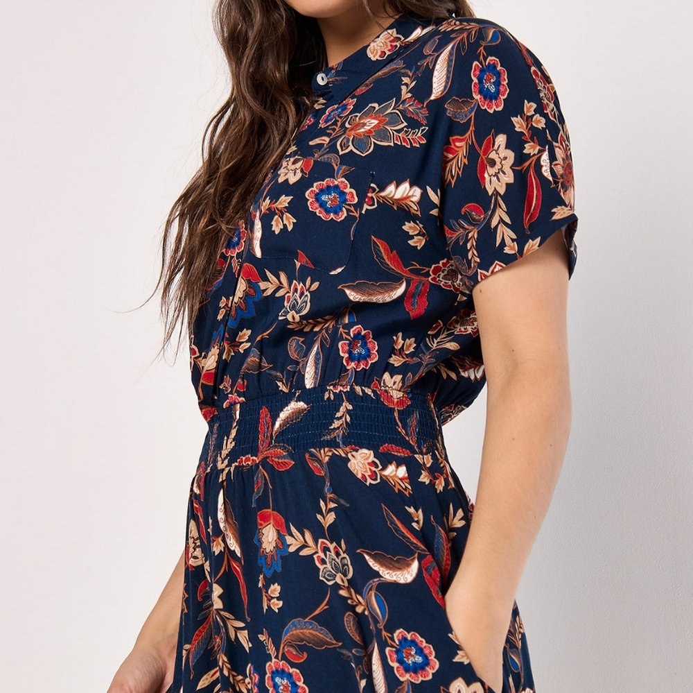 Handkercheif Hem Shirtdress - Picture 2 of 4